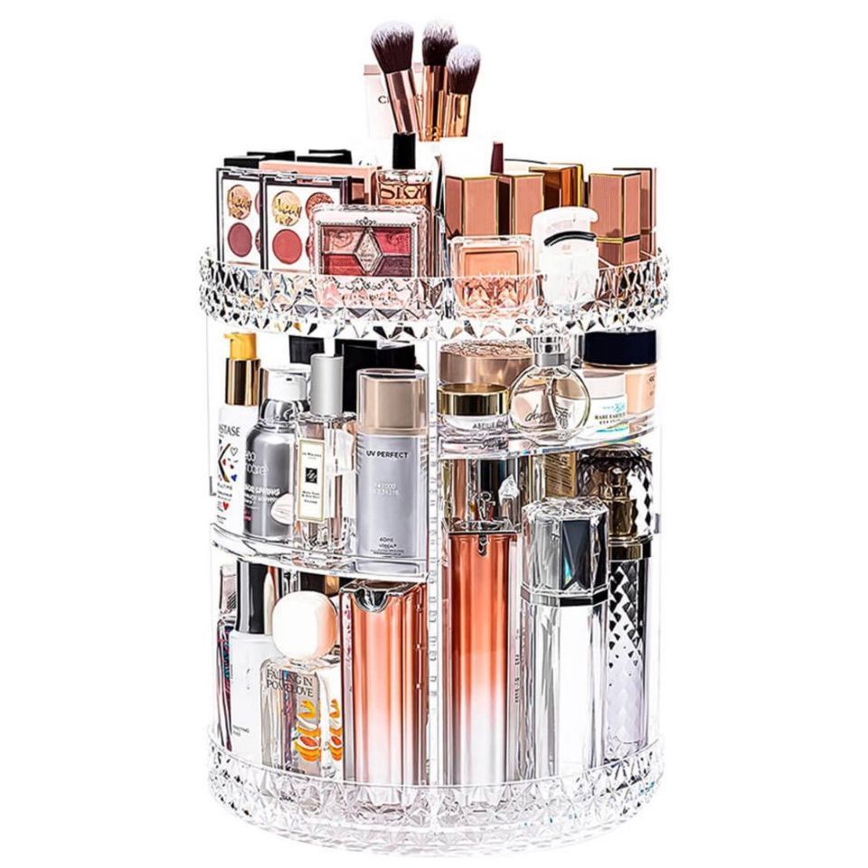 Organizador De Cosmético Maquiagem Acrílico Giratório 360º