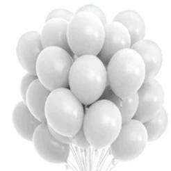 50~250 Balão Nº 7 Bexiga para Festa de Aniversário BRANCO (CHOCO)