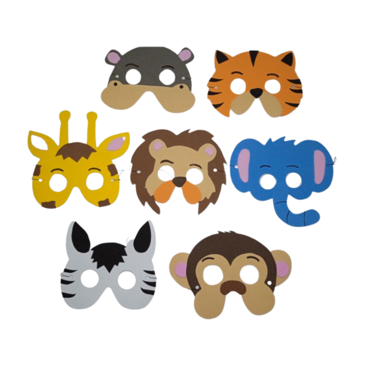 Mascaras de E.V.A turma do  SAFARI - 10  peças