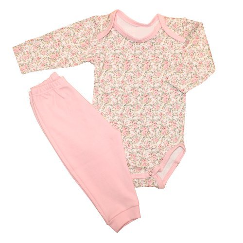 Conjunto Body + Mijão/Calça Bebê Feminino/Menina 100% Algodão - Liso ou Estampado SORTIDO