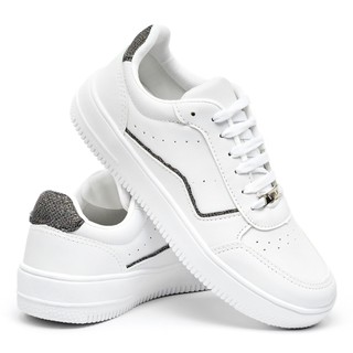 Tênis Feminino Vili Street Casual Dia a Dia Branco em Oferta na Shopee