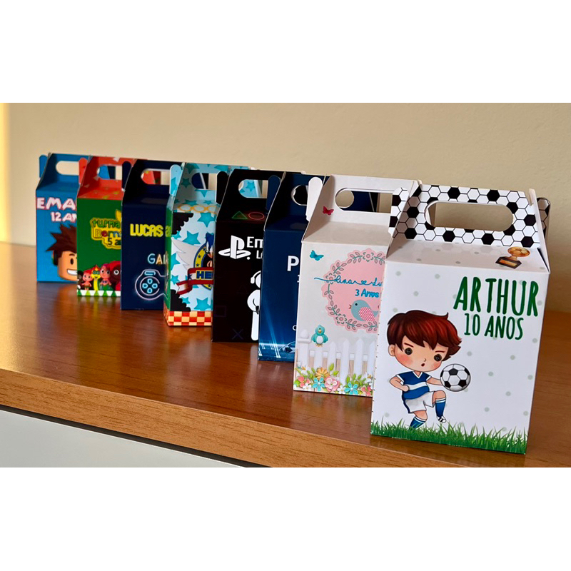 Caixas Personalizadas Maletinha - Qualquer Tema - Enfeite e lembrancinha de aniversário