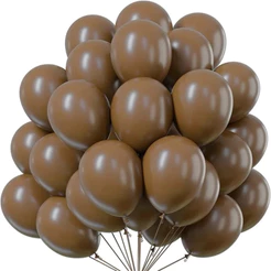 50~250 Balão Nº 5 Bexiga para Festa de Aniversário - MARROM CHOCO