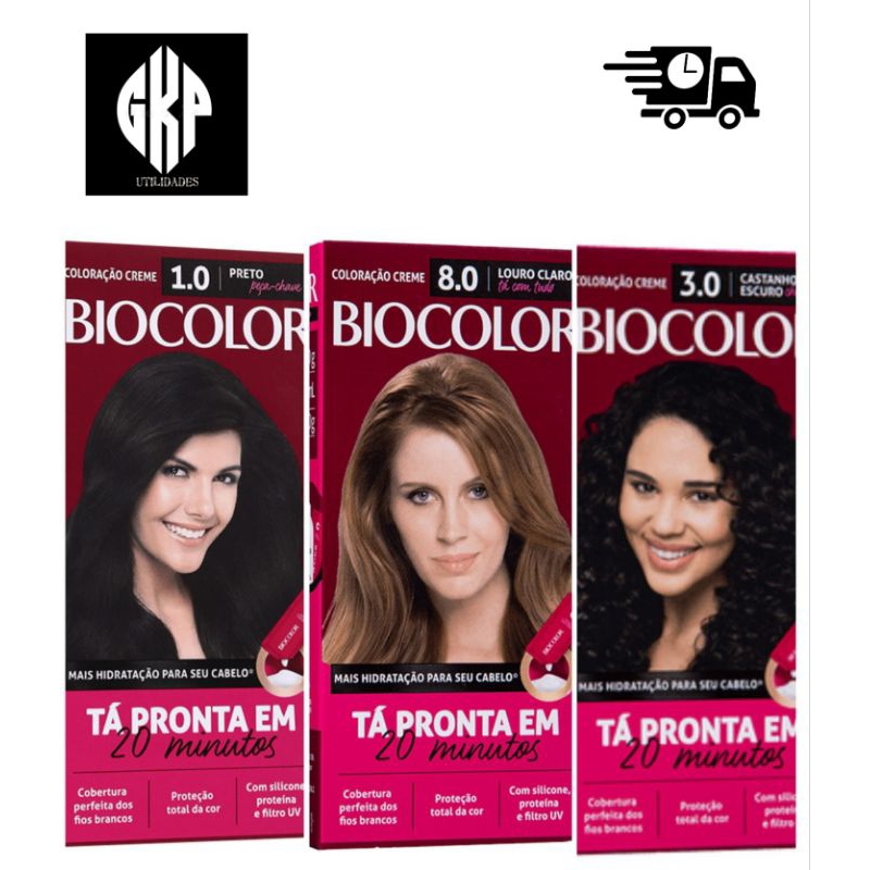 KIT 2 UNIDADES TINTA BIOCOLOR (ESCOLHA SUA COR) em Oferta na Shopee