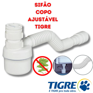 Sifão Copo Ajustável Tigre Sanfonado Cifão Lavatório Tanque Sifão para Pia de Cozinha Com Copo em Oferta na Shopee