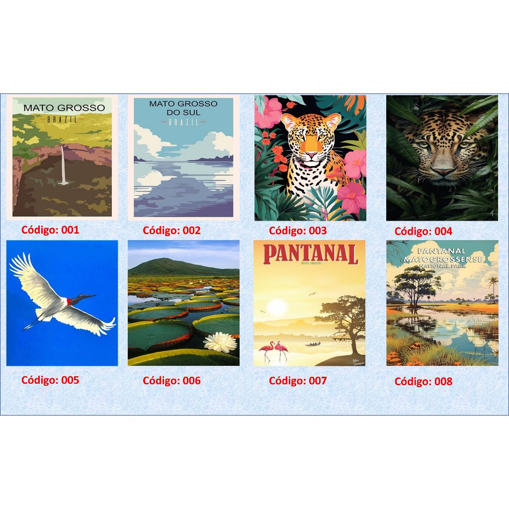 Mato Grosso - Mato Grosso do Sul - Pantanal - Campo Grande - Cuiabá - Placa decorativa em MDF