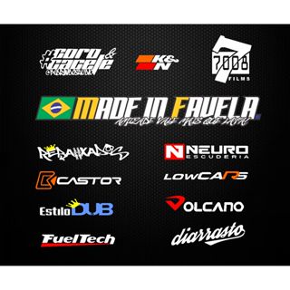 Kit 12 Adesivos - Made In Favela Coro&Cacete 7008 Rebaixados Castor EstiloDub Neuro Lowcars Volcano em Oferta na Shopee