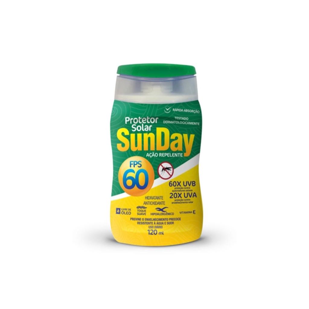 Protetor Solar Sunday Repelente 120ml FPS Fator 60 Nutriex