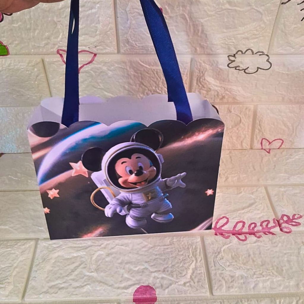 Sacola Personalizada festa Mickey Astronauta