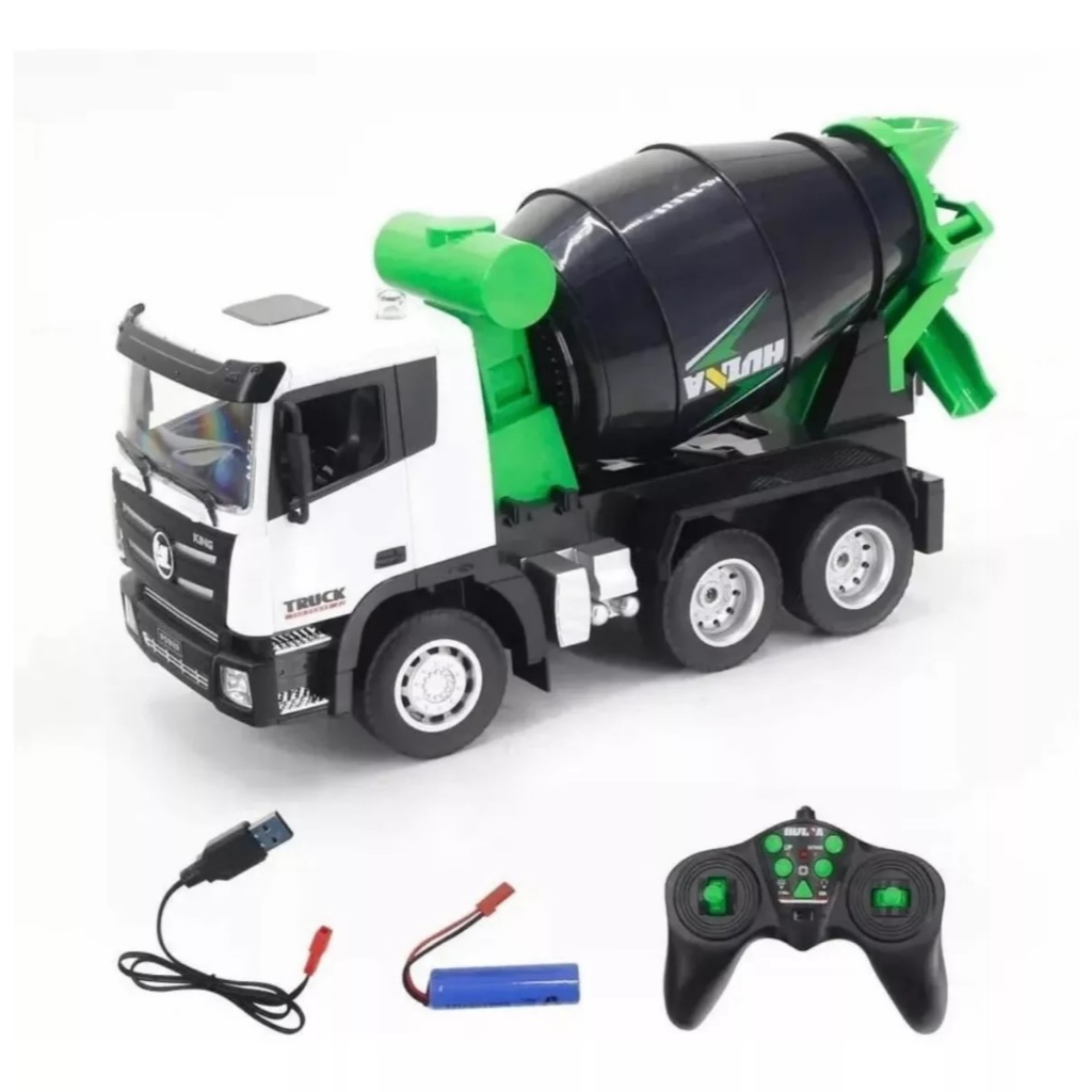 Caminhão Concreto Mix 6 Ch Huina 1333 1/18 Controle Remoto Pronta Entrega LCartigos