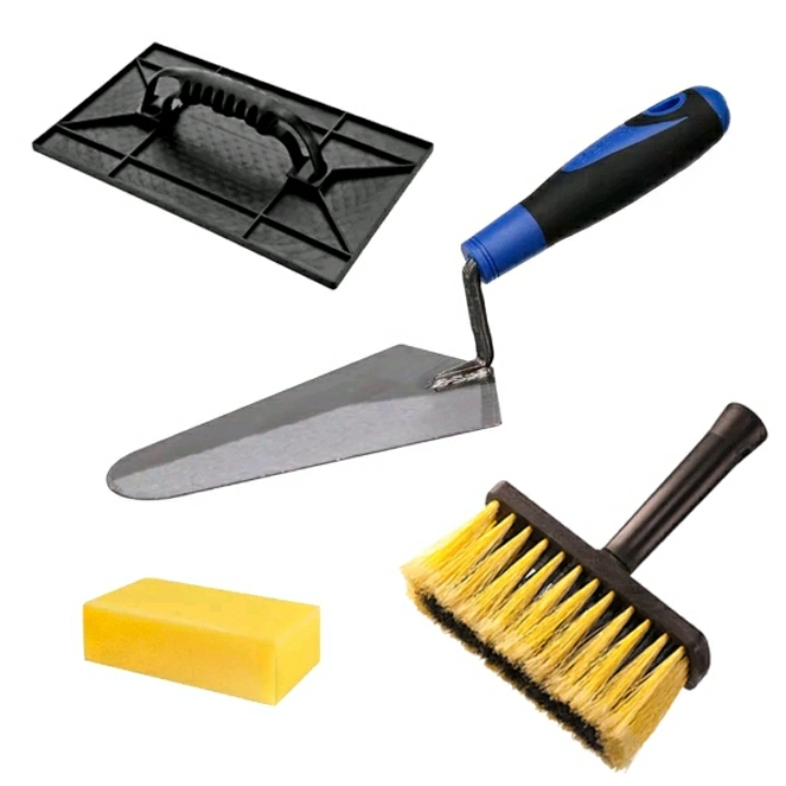 Kit Colher de Pedreiro Desempenadeira + Acessórios p/ Obra Reboco Pintor e Gesseiro Uso Geral Ferramenta de Pedreiro