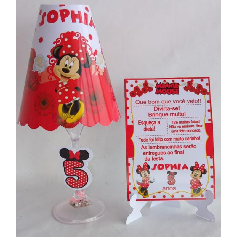 10 abajur na taça com plaquinha  minie ou qualquer outro  tema, lembrancinhas personalizadas, lembrancinhas de festa, abajur de festa, abajur de led, abajur personalizado, centro de mesa de festas, lembrancinhas personalizadas.