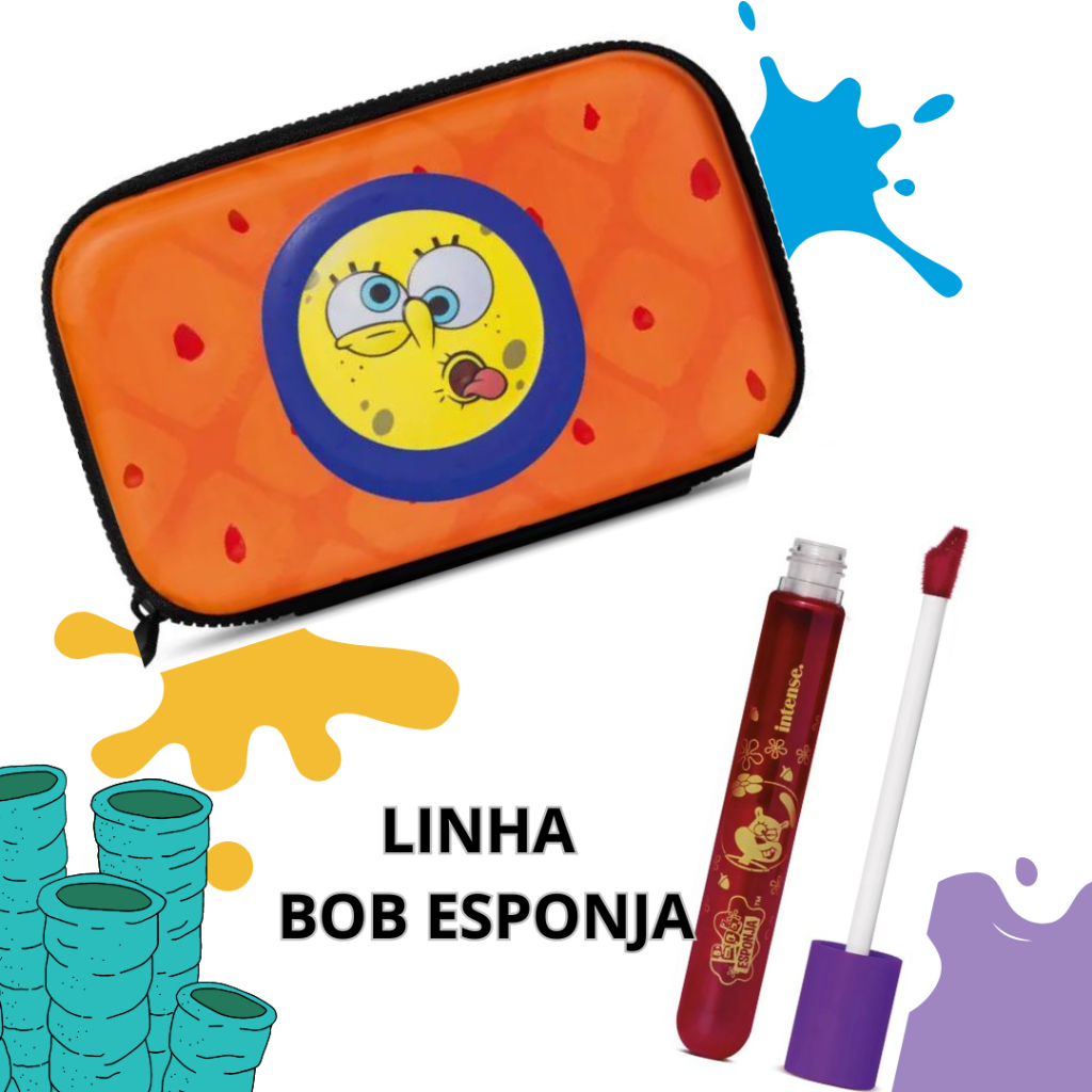 LINHA BOB ESPONJA BOTICÁRIO BOB ESPONJA INFANTIL NECESSAIRE INFANTIL BOB ESPONJA LIP TINT BOB ESPONJA