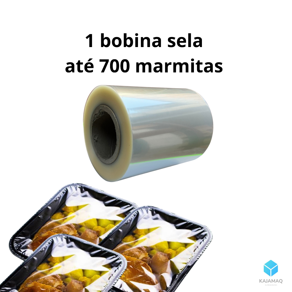 Bobina Filme Bopp Seladora De Marmita 18cm Pp P/ Bandeja