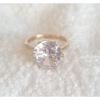 Anel solitário 12mm modelo virginia de moeda antiga original cod:0037 pedra de zircônia em Oferta na Shopee