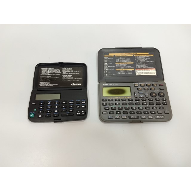 *Defeito Leia* Lote 2 Calculadoras Agenda Sharp Dismac Yy1 ok