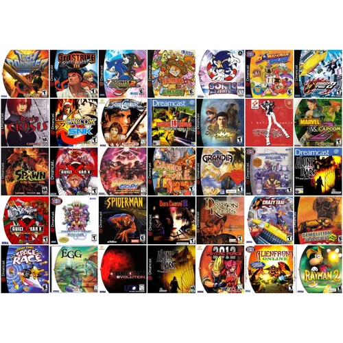 10 jogos de dreamcast com encarte.
