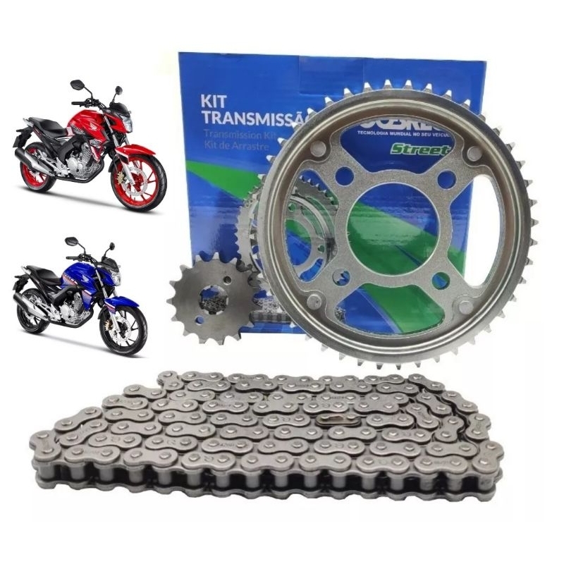 Kit Relação ORIGINAL COBREQ Honda Cg Titan Fan Start Cargo 160 TODAS + BUCHA DA COROA DE BRINDE