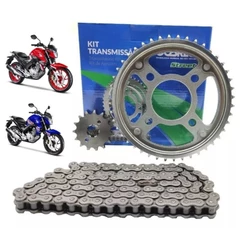 Kit Relação ORIGINAL COBREQ Honda Cg Titan Fan Start Cargo 160 TODAS + BUCHA DA COROA DE BRINDE