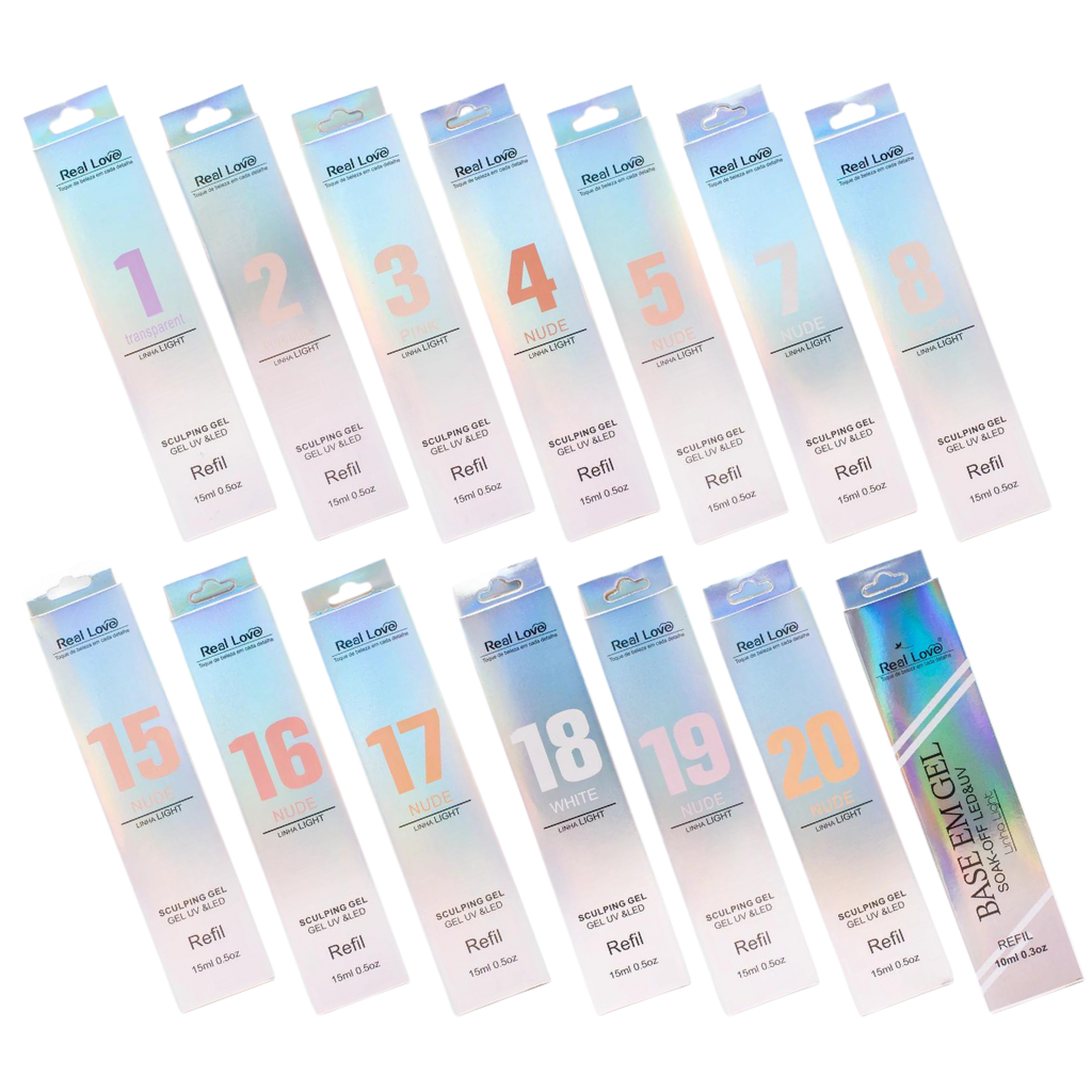 Kit Especial 2 Refil Gel Sculpting Gel Linha Light 15ml - Real Love em Oferta na Shopee