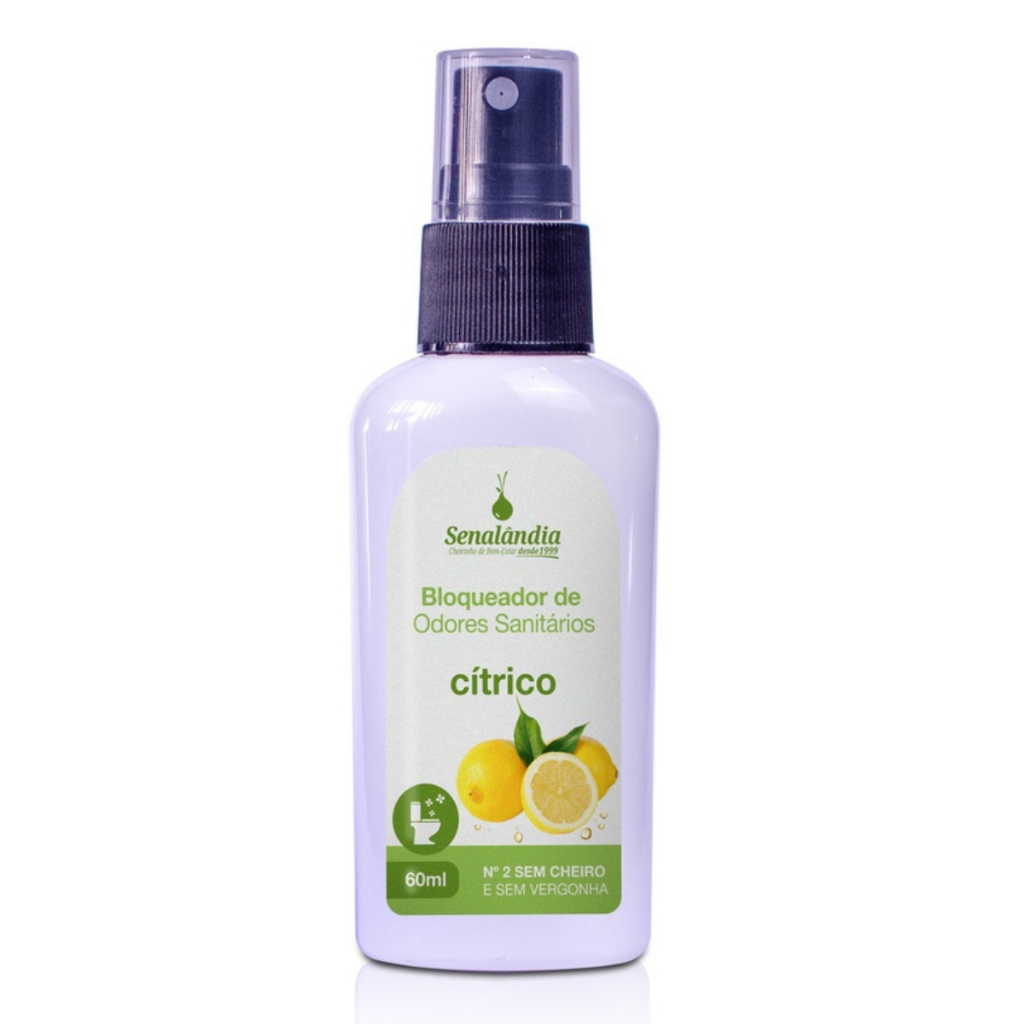 Bloqueador de Odores Lavanda 60ml Senalândia Bloqueador Sanitário Neutralizador de Odores Tira Odor