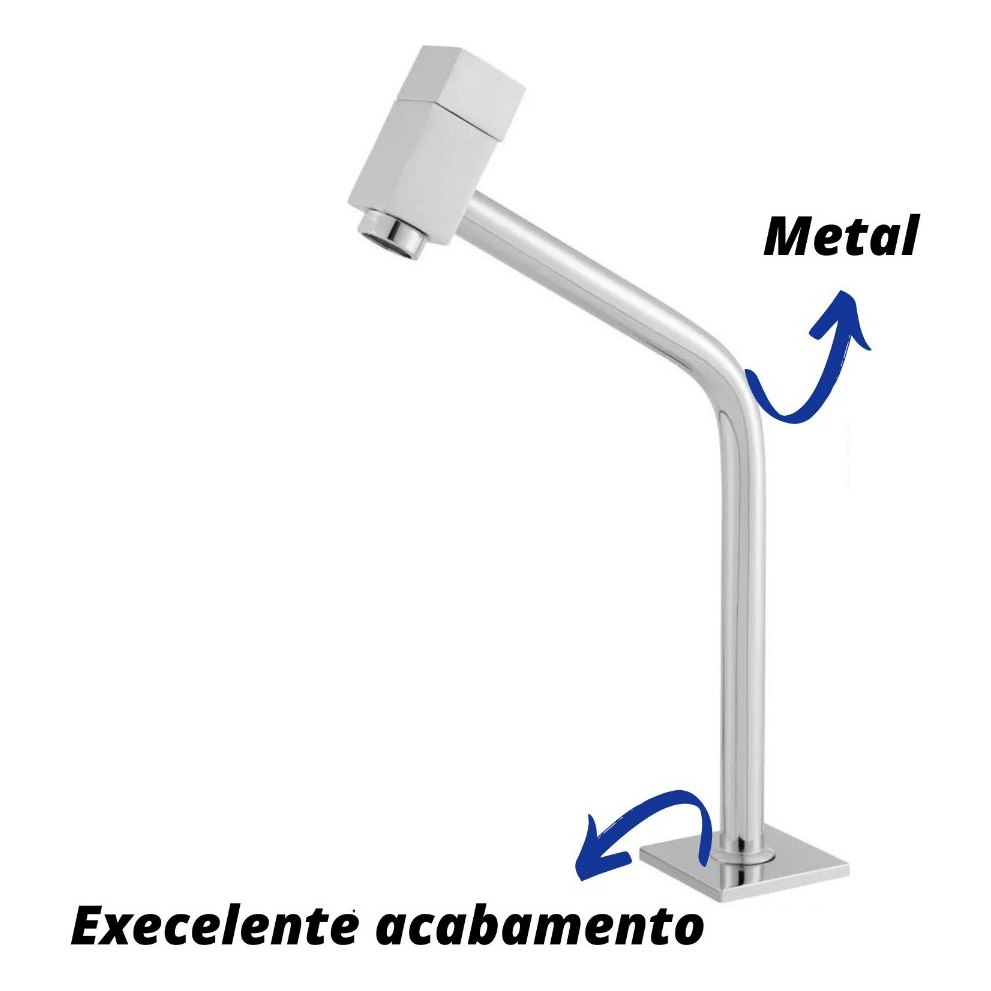 Torneira Lavatório 3030 Quadrada Em Metal Média 45° em Oferta na Shopee