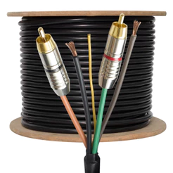 15 Metros Fio Cabo Rack Móvel 5 Vias Paredão Trio Som + 4 Rca Ja Colocado Pronto pra Uso