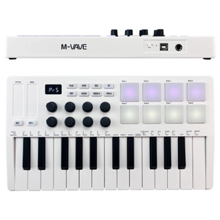 Teclado de controle MIDI de 25 teclas M-VAVE Mini teclado USB Controlador MIDI com 25 teclas sensíveis à velocidade em Oferta na Shopee