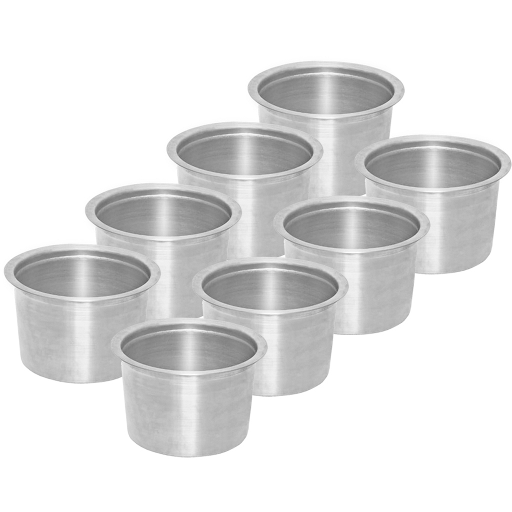 Kit Com 8 Cuba Molheira Profissional Para Cachorro Quente Pequena 700ml Em Alumínio