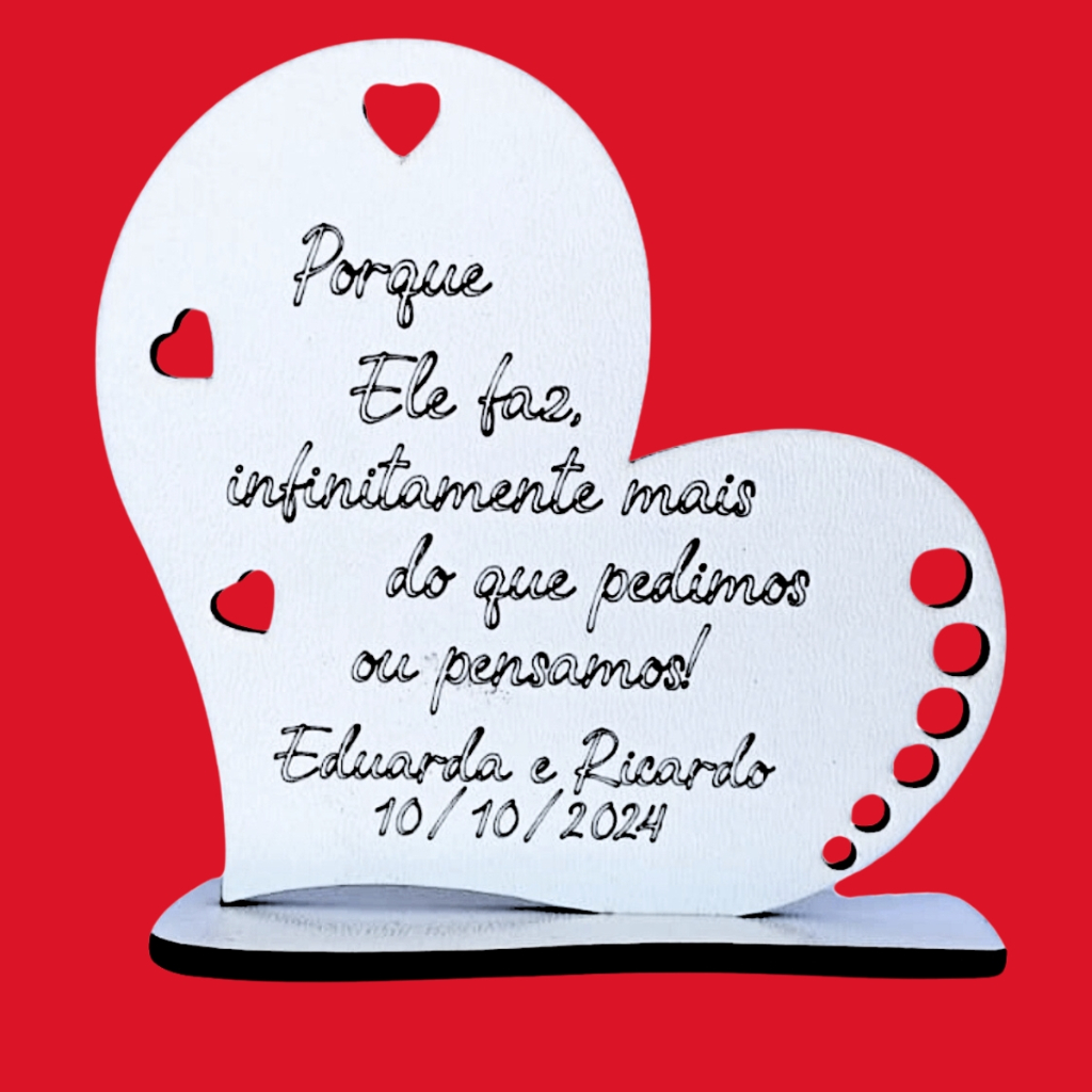 Lembrancinha De Casamento Personalizada Lembrança Encontro De Casais Lembrança Noivado MDF Branco
