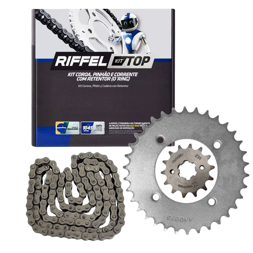 Kit Relação Riffel Biz 125 Biz 110i 2005 A 2025 Com Retentor