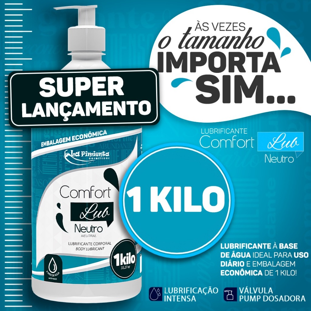 GEL COMFORT LUB 1KG ECONÔMICO PRA RELAÇÃO SUAVE, MOLHADA E INTENSA