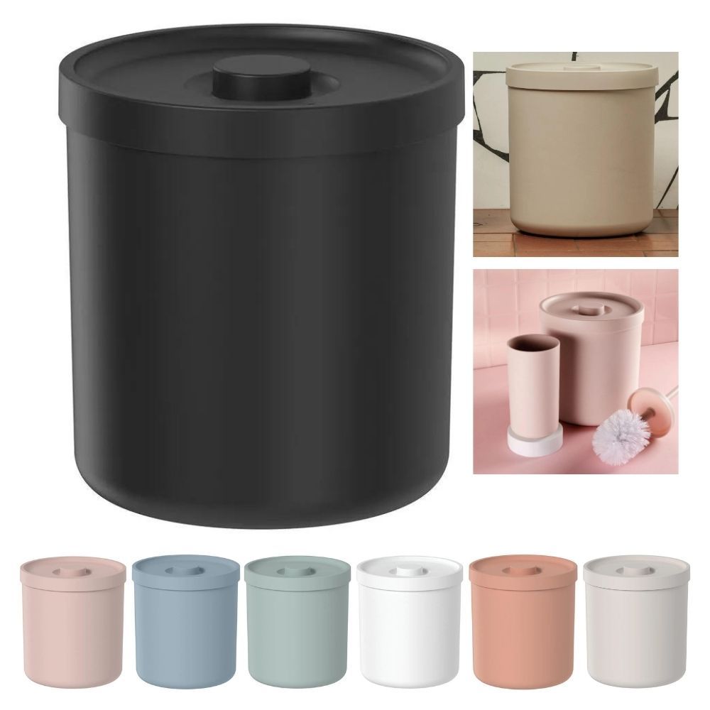 Lixeira Bold 6 Litros de Plástico Ou Cozinha e Banheiro Com Tampa Decoração Design Elegante em Oferta na Shopee