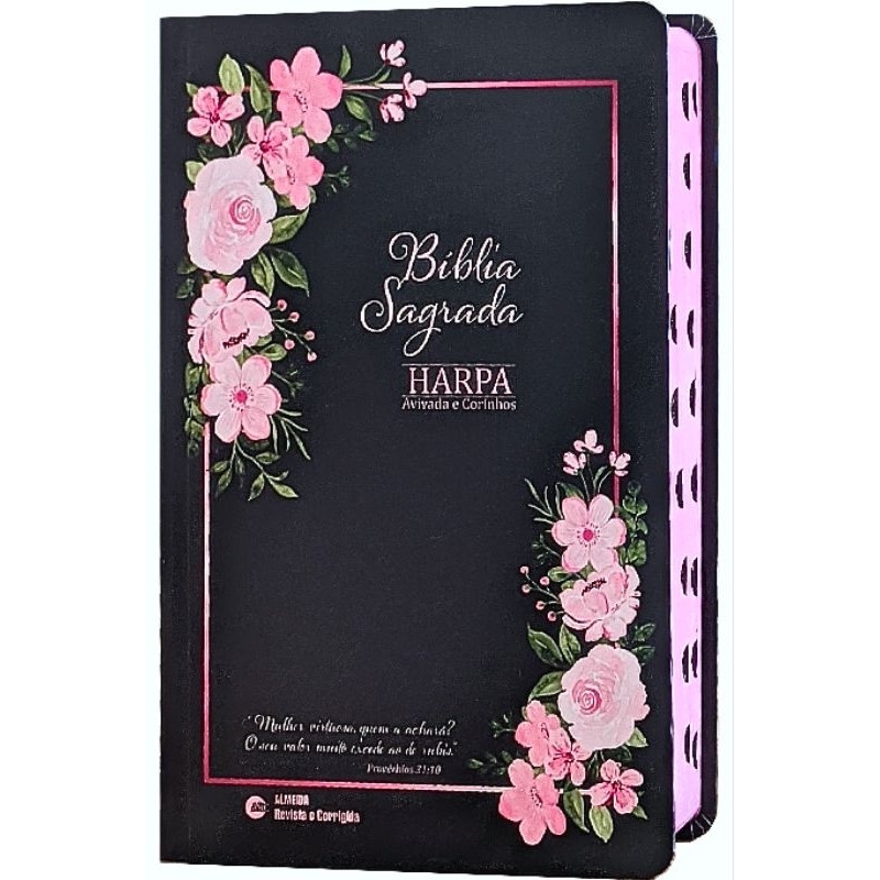 Bíblia Sagrada Letra Gigante Com Harpa Feminina Rosa em Oferta na Shopee