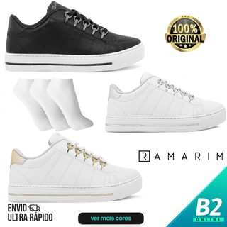 Tênis Ramarim Casual Caixa Alta Feminino + 3 Pares de Meias 100% Original Com Nota Fiscal e Garantia em Oferta na Shopee