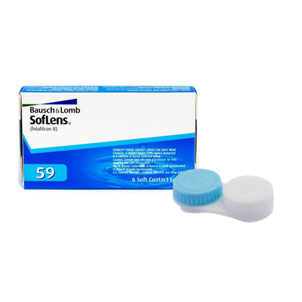 Lentes De Contato Soflens 59 Incolor Mensal Com Grau - Bausch & Lomb + Estojo
