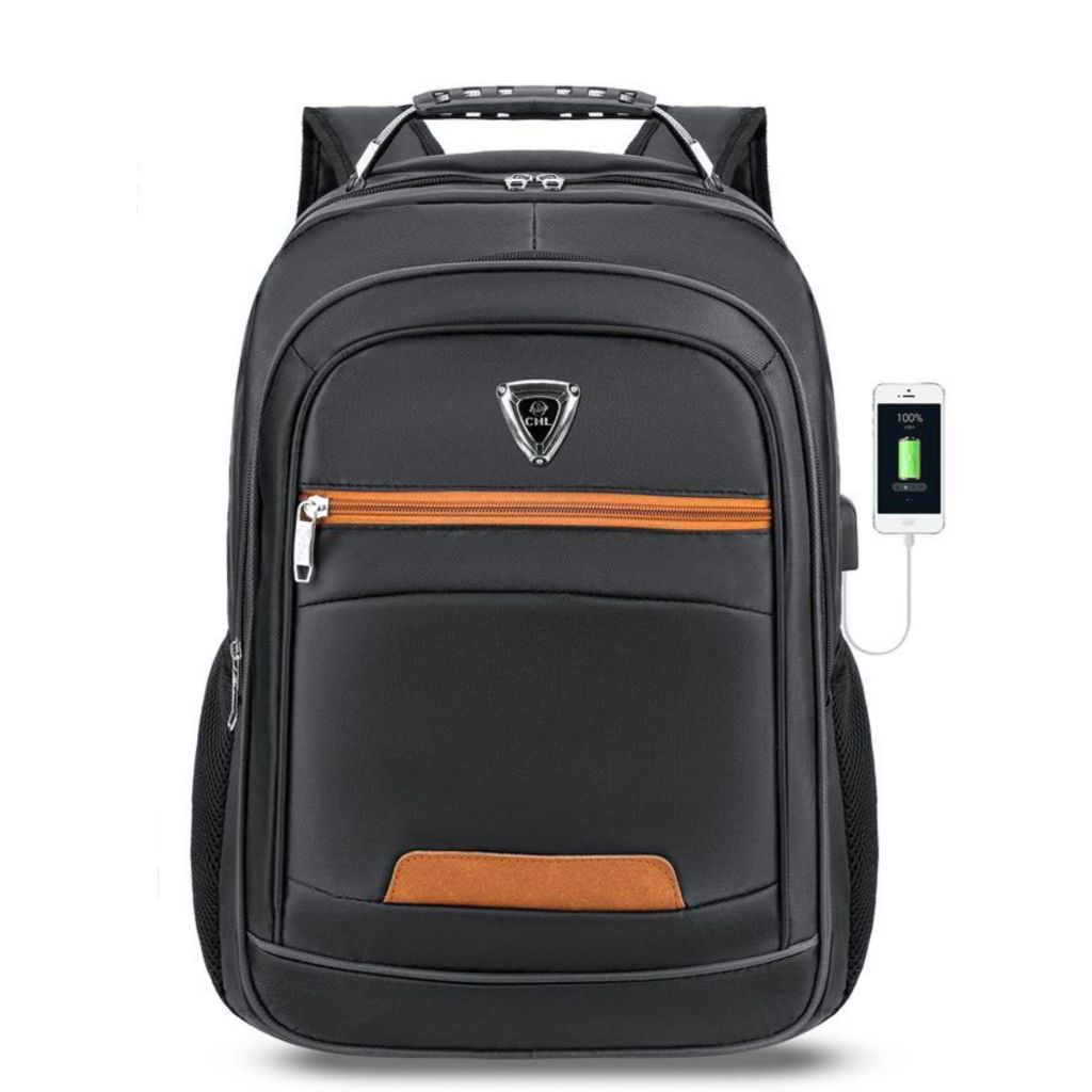 Mochila Unissex para Viagem Escolar Cabo de Aço Reforçado com Usb Resistente Elegantes Moderno  7194