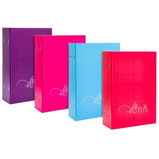 Albuns para 120 fotos 10x15 liso preto azul rosa e outras cores clássico lindo