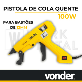 Pistola De Cola Quente 100w 12mm Bivolt Certificada Vonder em Oferta na Shopee