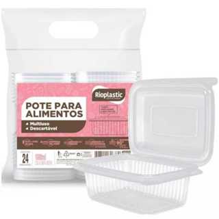POTE 750 ML COM TAMPA  RETANGULAR 24 UNIDADES em Oferta na Shopee