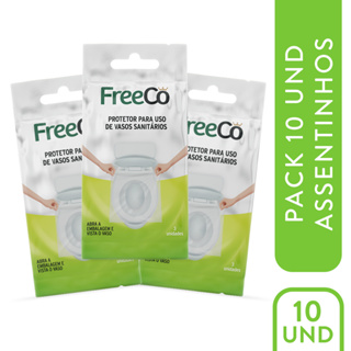 FreeCô Protetor Descartável para Assento Sanitário - Kit com 10 (3 unidades por embalagem) em Oferta na Shopee