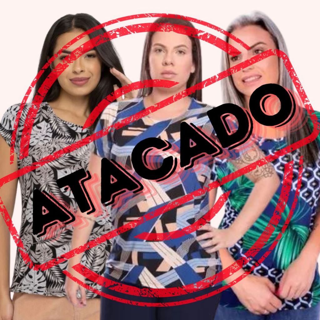 Kit c/7 Blusinha Liganete Estampada | Atacado - Revenda - Estampa Variadas