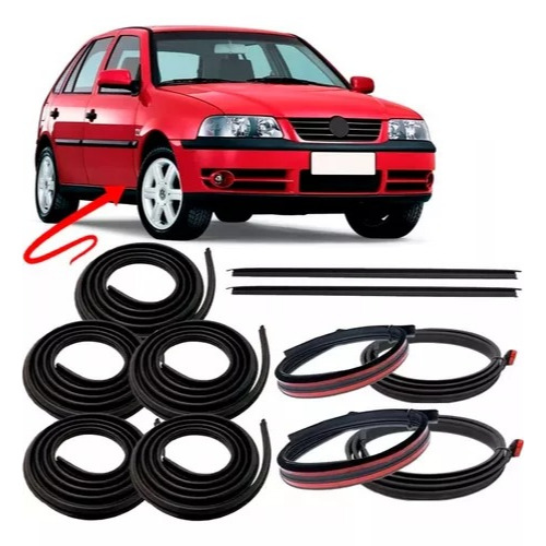 Kit Borracha 4 Porta Pingadeira Friso De Teto Mala Gol G3 E G4