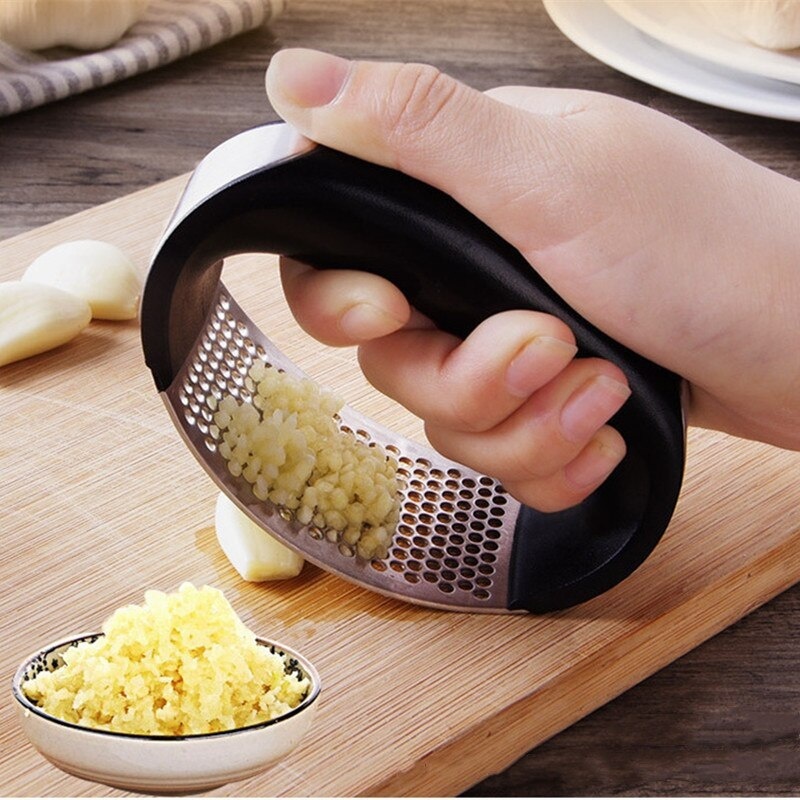Espremedor De Alho Amassador Triturador Inox Manual Cozinha Garlic Press Triturador de Alimentos