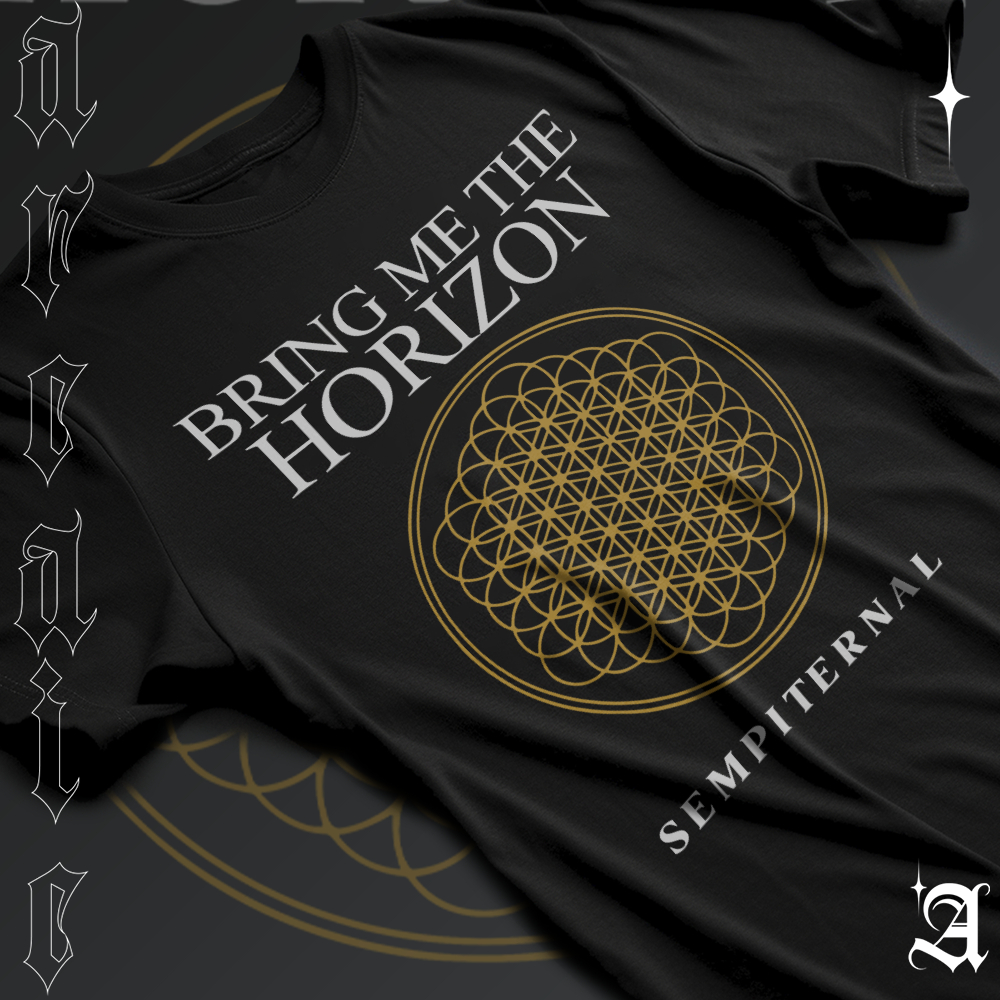 Camiseta Basica Algodao Bring Me The Horizon Sempiternal World Tour Rock n Roll em Oferta na Shopee