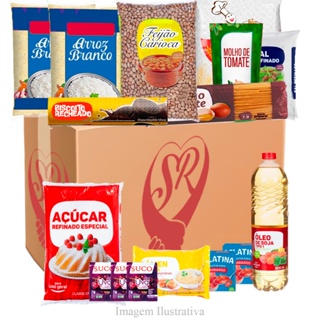 Cesta Básica Doação Tamanho P/16 Itens em Oferta na Shopee