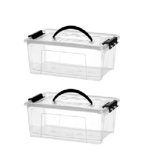 Kit com 2 Caixa organizadora container 7.3 litros em Oferta na Shopee