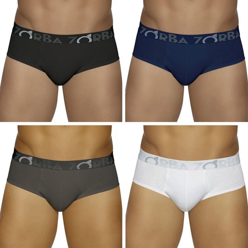 Kit 2 Cuecas Slip Stylo Forro Frontal Cavada 100% Algodão Zorba 643