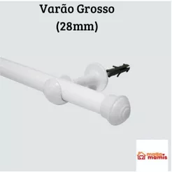 Varão de cortina de Aço 1,5 metros 28mm (grosso) várias cores - Bastão de cortina Aço Ferro