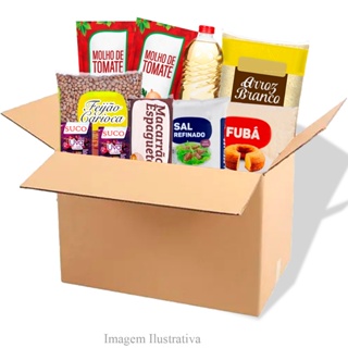 Kit C/ 4 Cestas Básicas De Alimentos - 10 Itens Essenciais em Oferta na Shopee